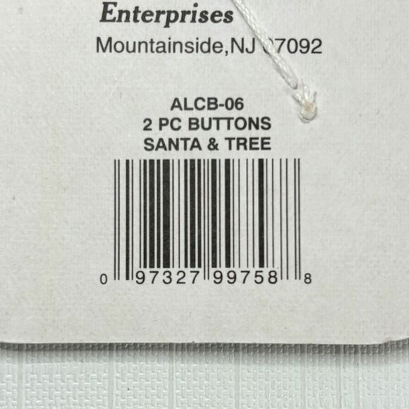 Alma Lynne Ceramic Christmas Buttons Santa Tree 1997 Vintage Lot 2 Primitive - Picture 5 of 5